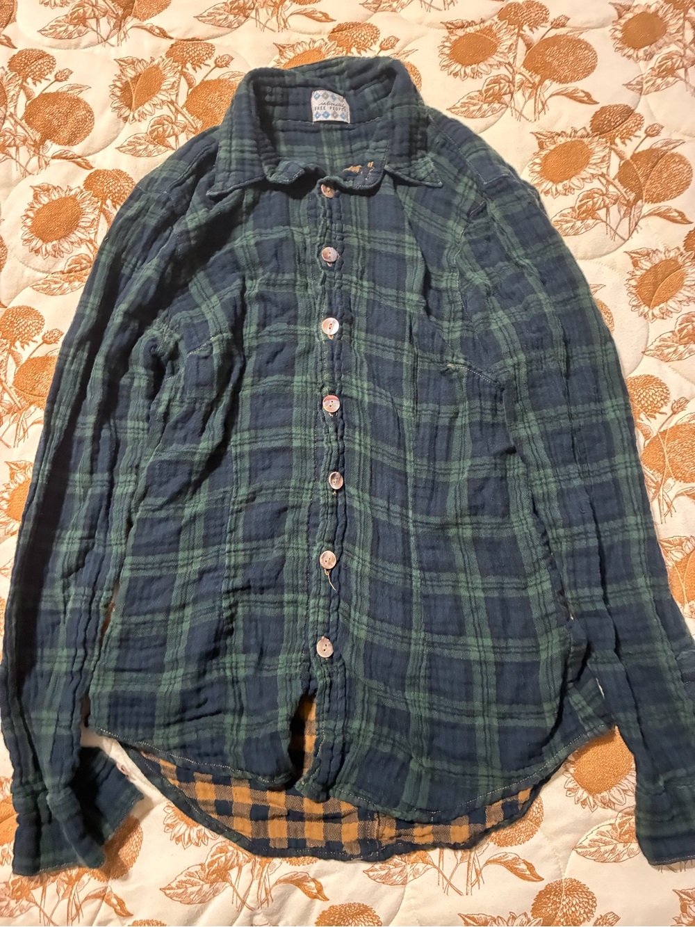 Free People Intimately Free People plaid flannel button down